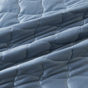 Velvet Box-Stitched Quilt Set - Vivica Collection