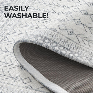 Distressed Moroccan Machine Washable Accent Area Rug 3' x 5' - Neve Collection