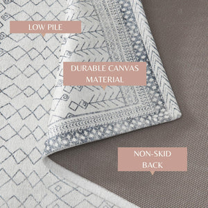 Distressed Moroccan Machine Washable Accent Area Rug 3' x 5' - Neve Collection