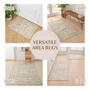 Medallion Machine Washable Accent Area Rug 3' x 5' - Nava Collection
