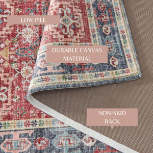 Medallion Machine Washable Accent Area Rug 3' x 5' - Nava Collection