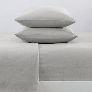4-Piece Cotton Solid Flannel Sheet - Nordic Collection