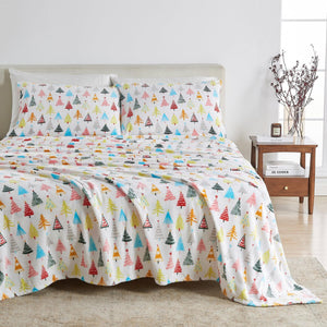 4-Piece Printed Plush Sheet - Velvet Luxe Collection