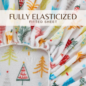 4-Piece Printed Plush Sheet - Velvet Luxe Collection