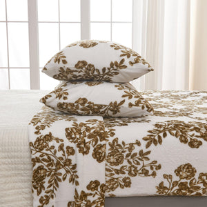 4-Piece Printed Plush Sheet - Velvet Luxe Collection
