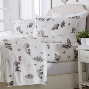 4-Piece Printed Plush Sheet - Velvet Luxe Collection