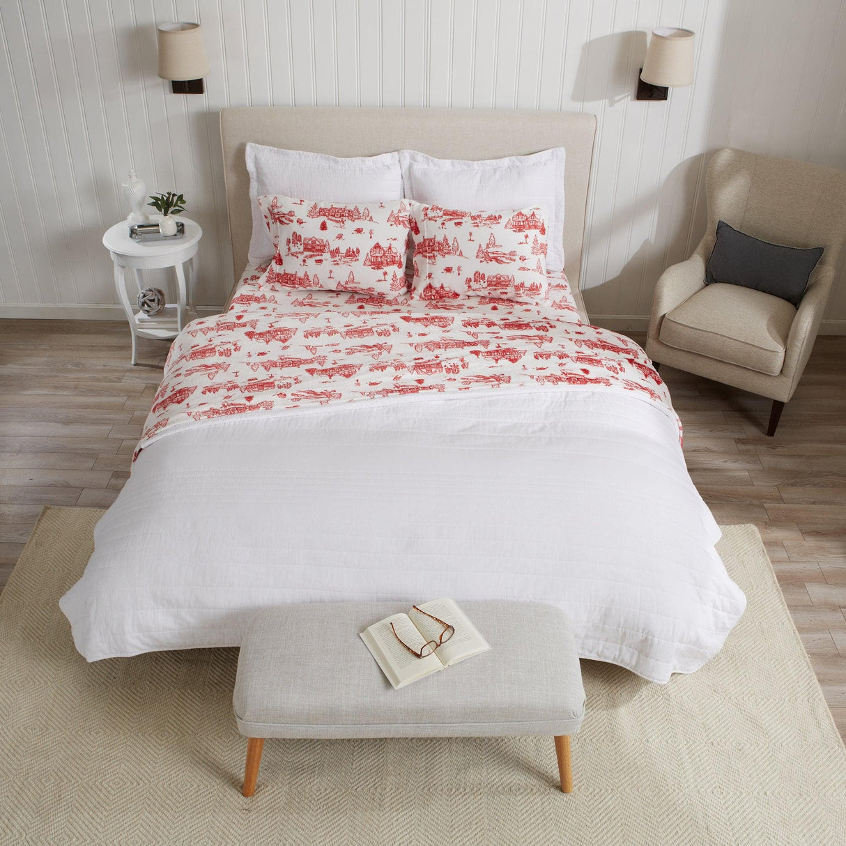 4-Piece Printed Plush Sheet - Velvet Luxe Collection