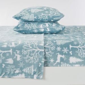 4-Piece Printed Plush Sheet - Velvet Luxe Collection