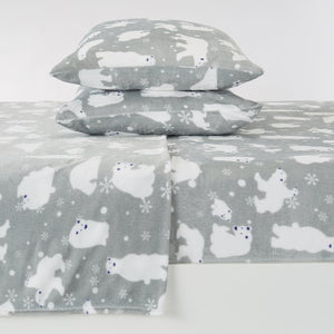 4-Piece Printed Plush Sheet - Velvet Luxe Collection
