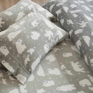 4-Piece Printed Plush Sheet - Velvet Luxe Collection