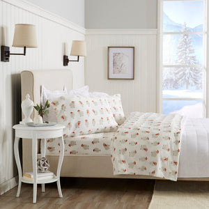 4-Piece Printed Plush Sheet - Velvet Luxe Collection