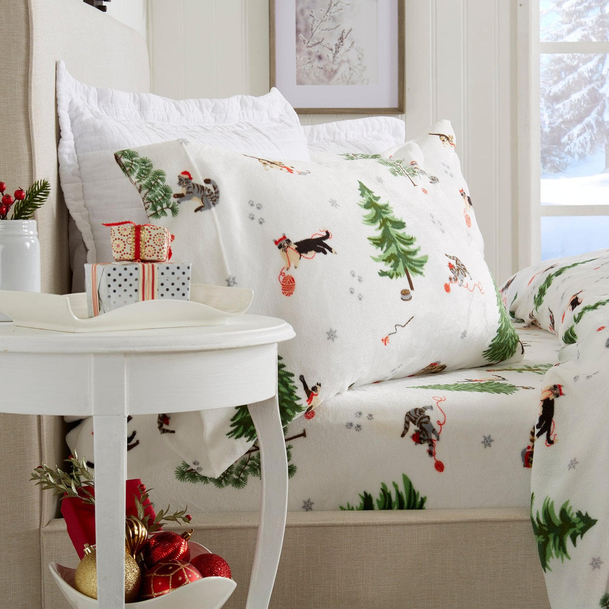 4-Piece Printed Plush Sheet - Velvet Luxe Collection