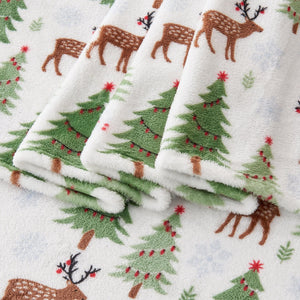 4-Piece Printed Plush Sheet - Velvet Luxe Collection