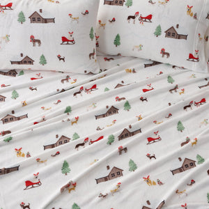 4-Piece Printed Plush Sheet - Velvet Luxe Collection