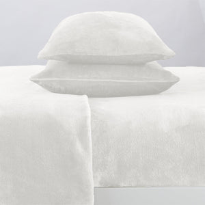 4-Piece Solid Plush Sheet - Velvet Luxe Collection