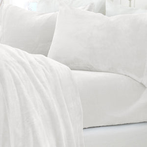 4-Piece Solid Plush Sheet - Velvet Luxe Collection