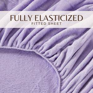 4-Piece Solid Plush Sheet - Velvet Luxe Collection