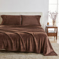 4-Piece Solid Plush Sheet - Velvet Luxe Collection