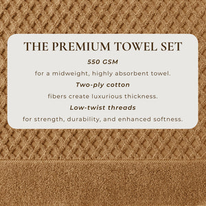 Cotton Diamond Waffle Weave Bath Towel Set - Grayson Collection
