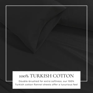 4-Piece Cotton Solid Flannel Sheet - Nordic Collection