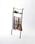 Leaning Storage Ladder With Shelf (63" H)  - Steel