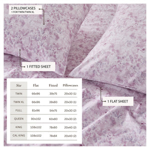 Watercolor Floral Sheet Set - Delia Collection