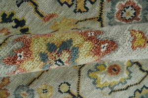 Hand Knotted Beige, Mustard and Ivory Traditional Oriental Oushak Custom Made Wool area Rug