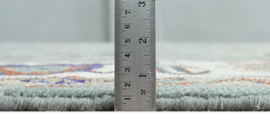 Hand Knotted Gray and Ivory Traditional Oriental Oushak Wool Area Rug