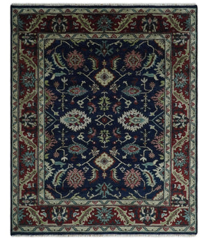 Antique look Hand Knotted Black, Rust and Beige Traditional oriental Oushak Multi Size Wool Area Rug