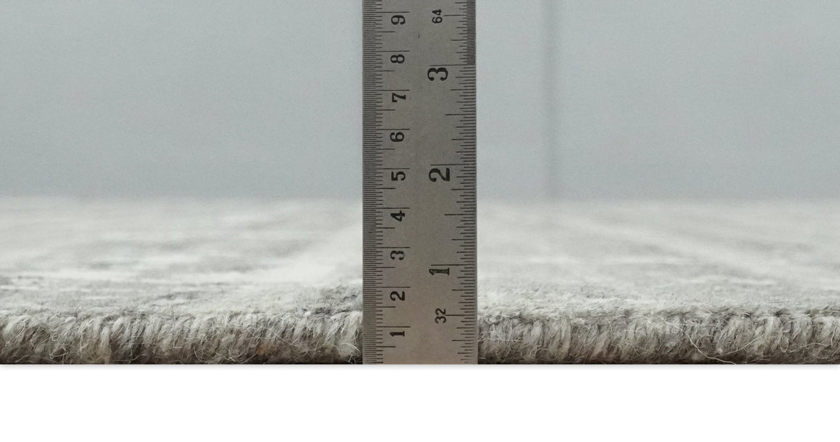 Hand Knotted Ivory and Charcoal Traditional Abstract Natural Wool Custom Made Area Rug, Kids, Living Room and Bedroom Rug