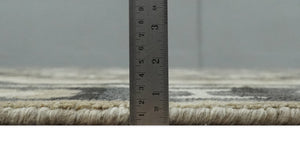 Hand Knotted Ivory, Charcoal and Beige Traditional Medallion Natural Wool Multi Size Area Rug, Kids, Living Room and Bedroom Rug