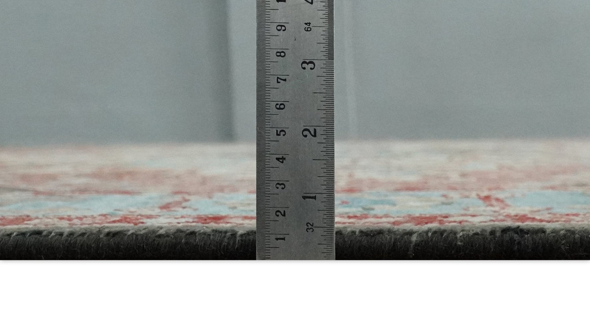 Hand Knotted Ivory, Rust and Blue Antique Persian Heriz Serapi Wool Rug, 5x8, 6x9, 8x10 and 9x12 Living Room Rug | TRD2557