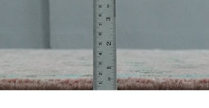 Hand Knotted Pink and Aqua Oriental Oushak Multi Size Traditional Wool Area Rug, Living Room and Bedroom Rug