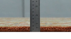 Hand Knotted Rust and Beige Oriental Traditional Multi Size Wool Area Rug, Living Room and Bedroom Rug