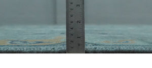 Hand Knotted Traditional Oriental Oushak Antique Style Green Wool Area Rug