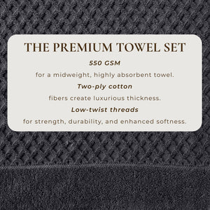 Cotton Diamond Waffle Weave Bath Towel Set - Grayson Collection