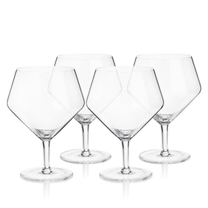 Raye Angled Crystal Gin & Tonic Glasses Set of 4