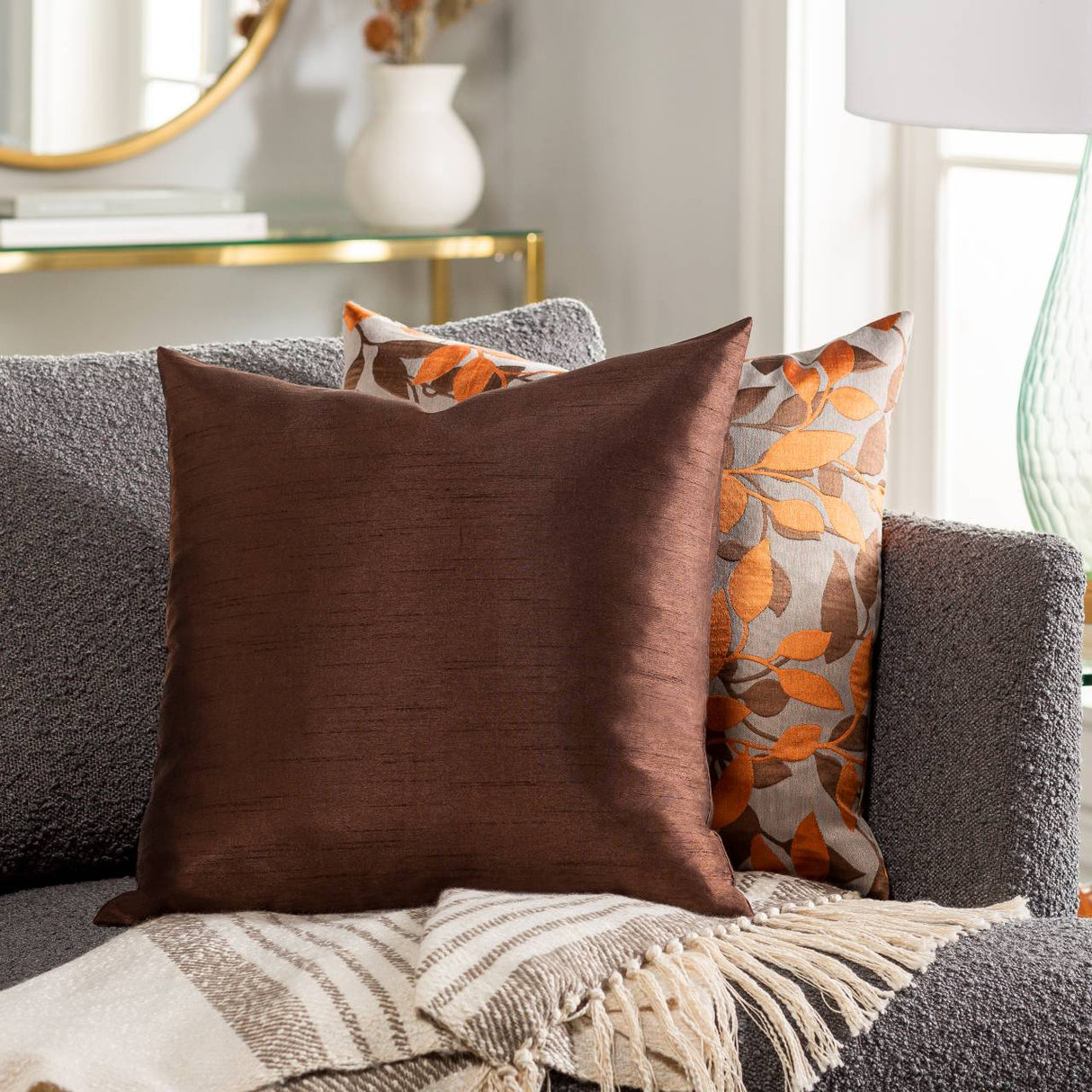 Rouvroy Dark Brown Pillow Cover