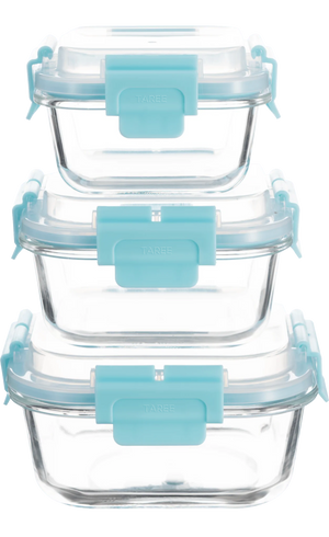 High Top Lid Square Containers