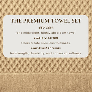 Cotton Diamond Waffle Weave Bath Towel Set - Grayson Collection