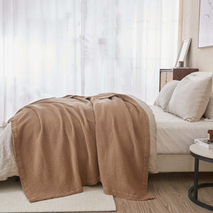 100% Cotton Waffle Weave Blanket - Mikala Collection