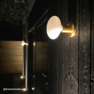 Lochan Wall Light in Brass + Oval Dim to Warm