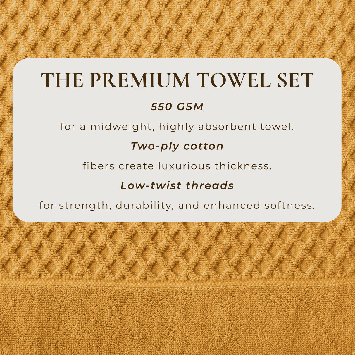 Cotton Diamond Waffle Weave Bath Towel Set - Grayson Collection