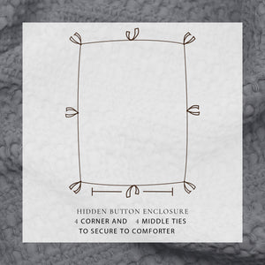 100% Cotton Honeycomb Waffle Duvet Set - Mattea Collection