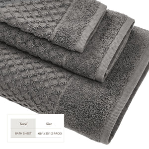 Cotton Diamond Waffle Weave Bath Towel Set - Grayson Collection