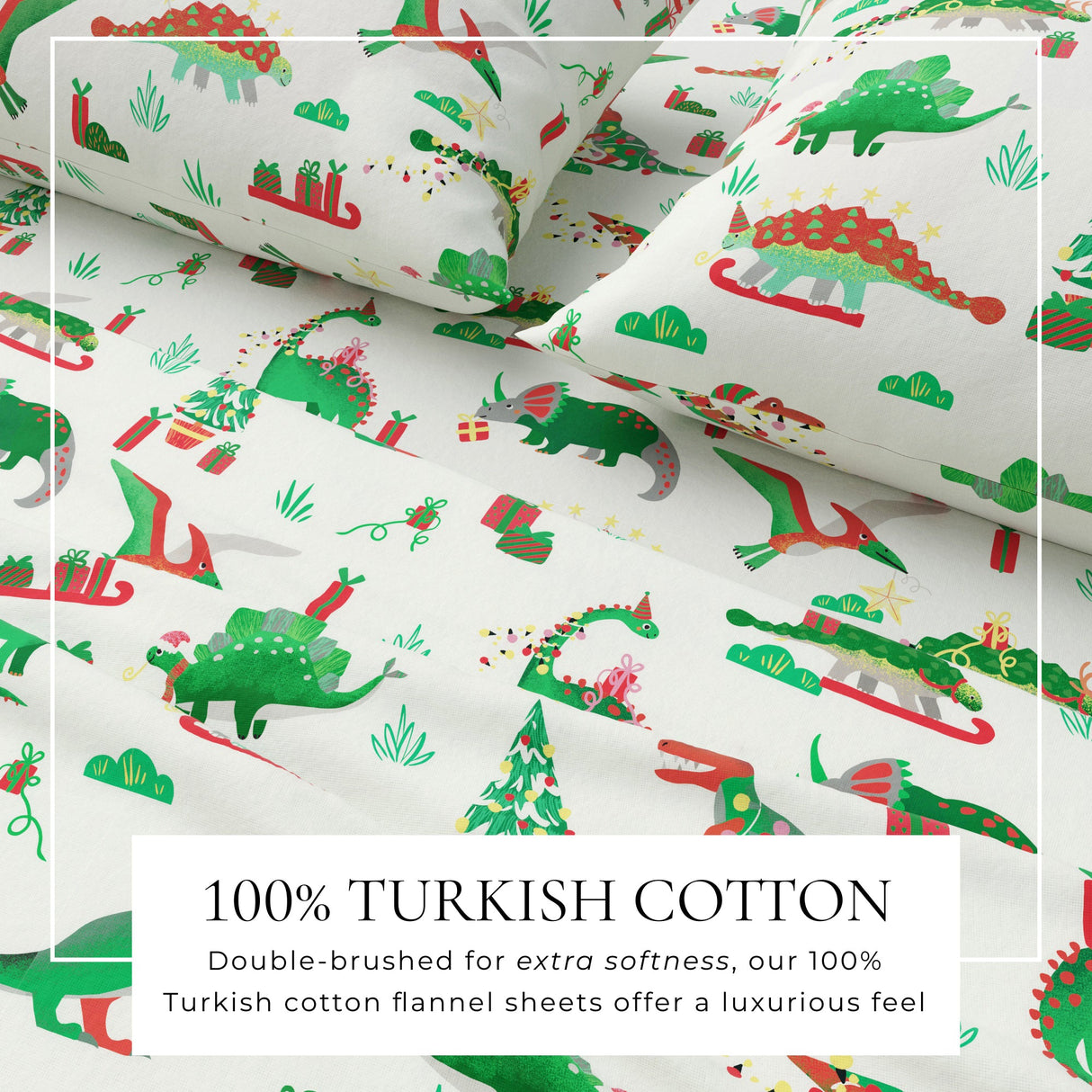 4-Piece Turkish Cotton Christmas Flannel Sheet - Whittaker Collection