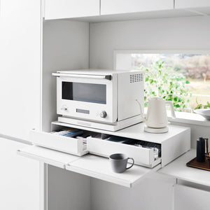 Countertop Drawer with Pull-Out Shelf - Wide - Steel
