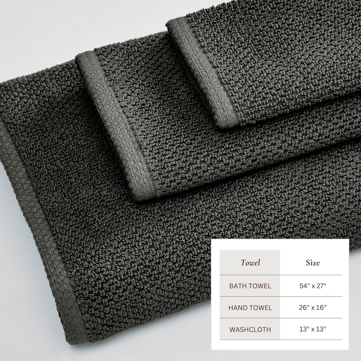 Cotton Textured Bath Towel Set - Acacia Collection