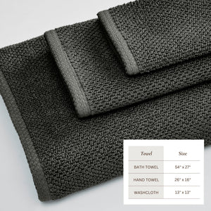 Cotton Textured Bath Towel Set - Acacia Collection