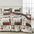 Reversible Christmas Comforter and Sham Set - Holiday / Lodge Odette Collection